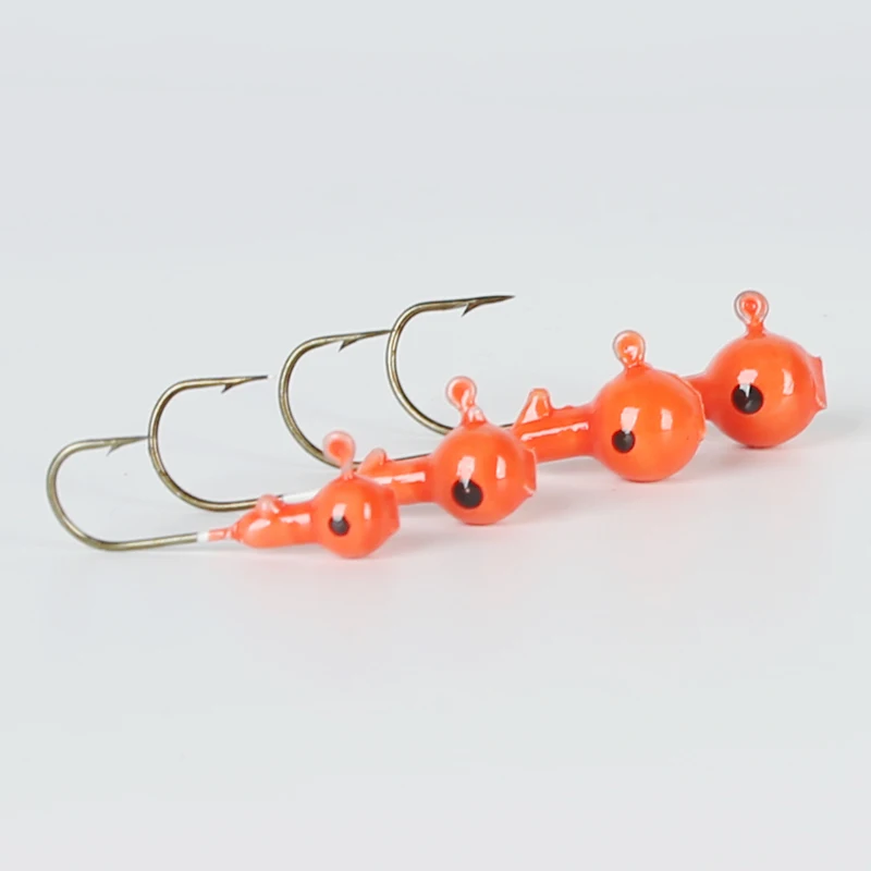 ARDEA Fishing hook 1.8g/3.5g/5g/7g round lead head barbed single hooks bass hard metal jigs fishing tackles lures