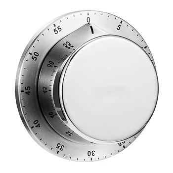 

Stainless Steel Kitchen Timer with netic Base Manual Mechanical Cooking Clock Alarm Reminder