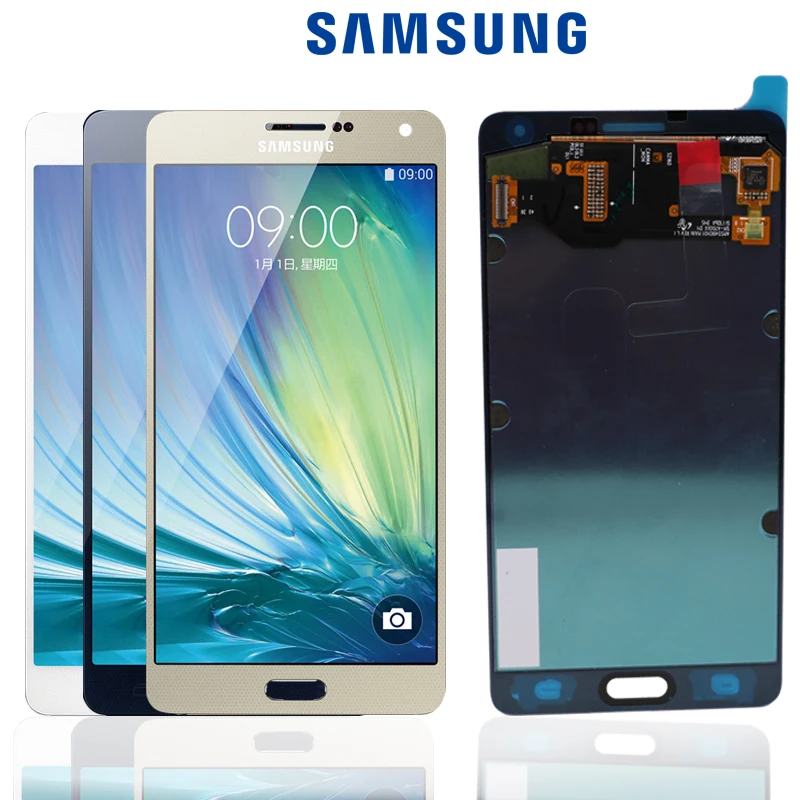 Оригинальный AMOLED дисплей 5 дюйма для SAMSUNG Galaxy A7 2015 ЖК A700 A700F A700FD A7000 дигитайзер