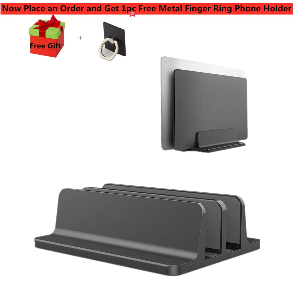 Double Vertical Laptop Stand Vertical Laptop Stand Double Desktop Stand Holder With Adjustable