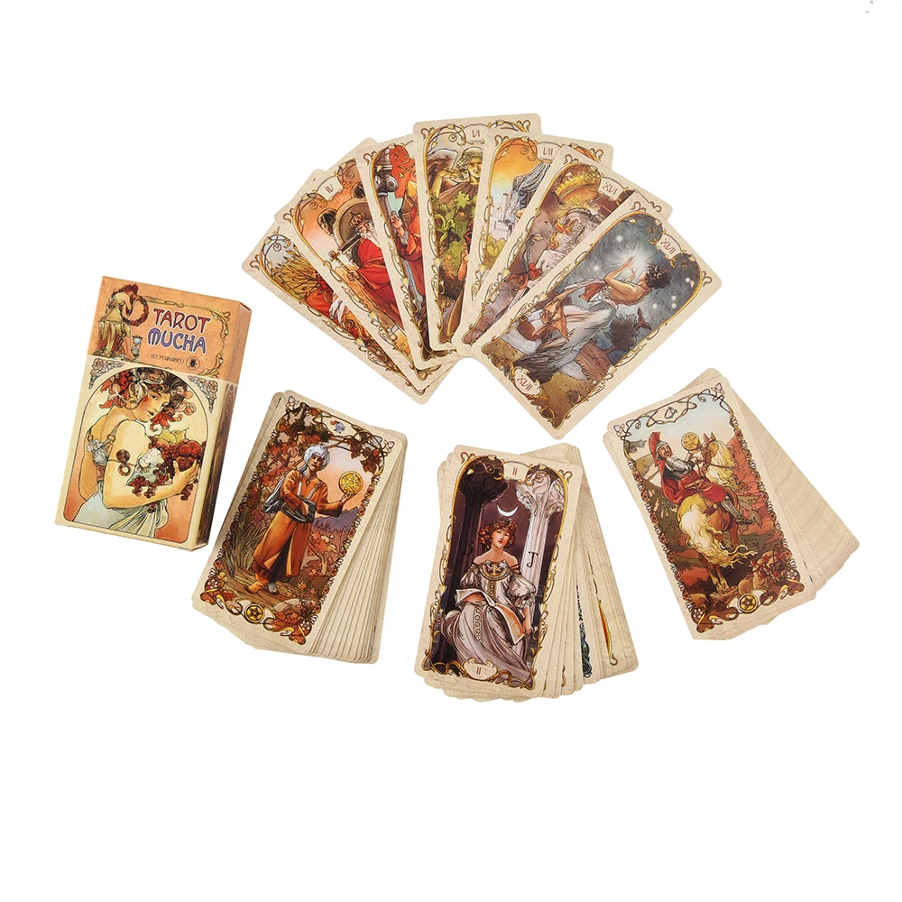 Mucha карты Таро настольная игра 78 шт. карты Таро для личной семьи и друзей настольные игры вечерние карты