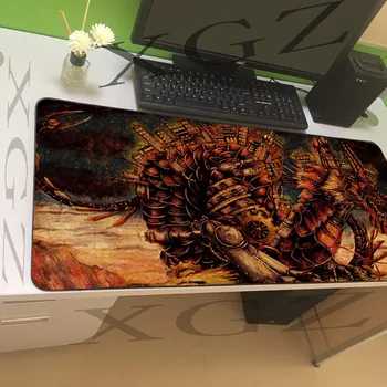 

XGZ Red Anime Large Game Mouse Pad Black Locking Edge Fantasy Retro Art Dragon Movie Computer Desk Mat Rubber Non-slip Xxl