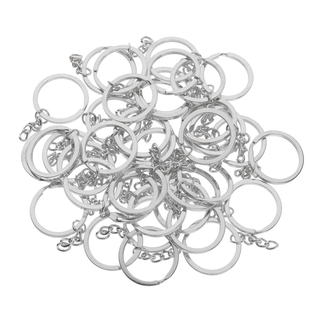 30mm Split  With Chain Key Keyrings 30 Mm Diameter Keychains