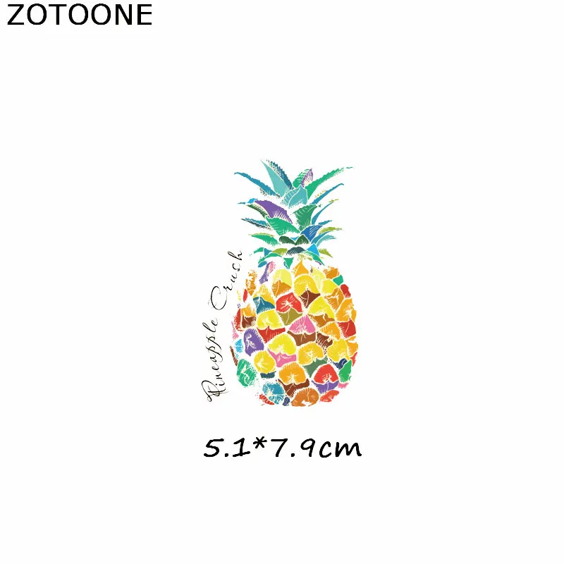 ZOTOONE мороженое апельсины ананасы наклейки для железа передачи одежды DIY аксессуары футболки Платья моющиеся теплопередачи H - Цвет: ZT0488