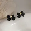 Zeojrlly  Bowknot Metal Women Trendy Stud Earrings Black Bow Earrings Korean Earrings 2022 New Fashion Earrings Female Jewelry ► Photo 3/4
