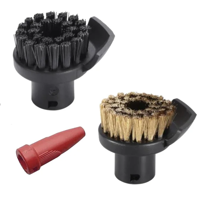 Steam Cleaning Brush Scraper Round Brush Powerful Nozzle for Karcher