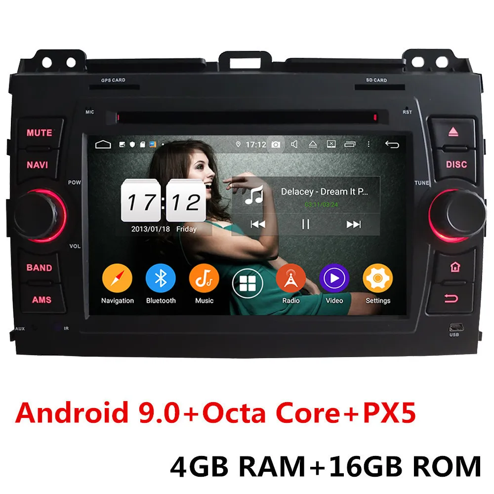 4GB RAM x 16GB ROM Klyde 4G Android 9 Восьмиядерный 4 Гб ОЗУ 64 Гб ПЗУ DSP автомобильный DVD мультимедийный плеер стерео для Toyota Land Cruiser Prado LC120 2004-2010 - Цвет: 4GB RAM x 16GB ROM