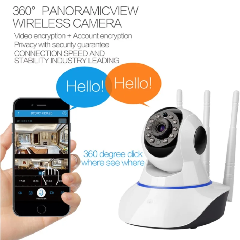 Домашняя ip-камера безопасности Wi-Fi беспроводная сетевая мини-камера наблюдения Wifi 720P камера ночного видения CCTV детский монитор