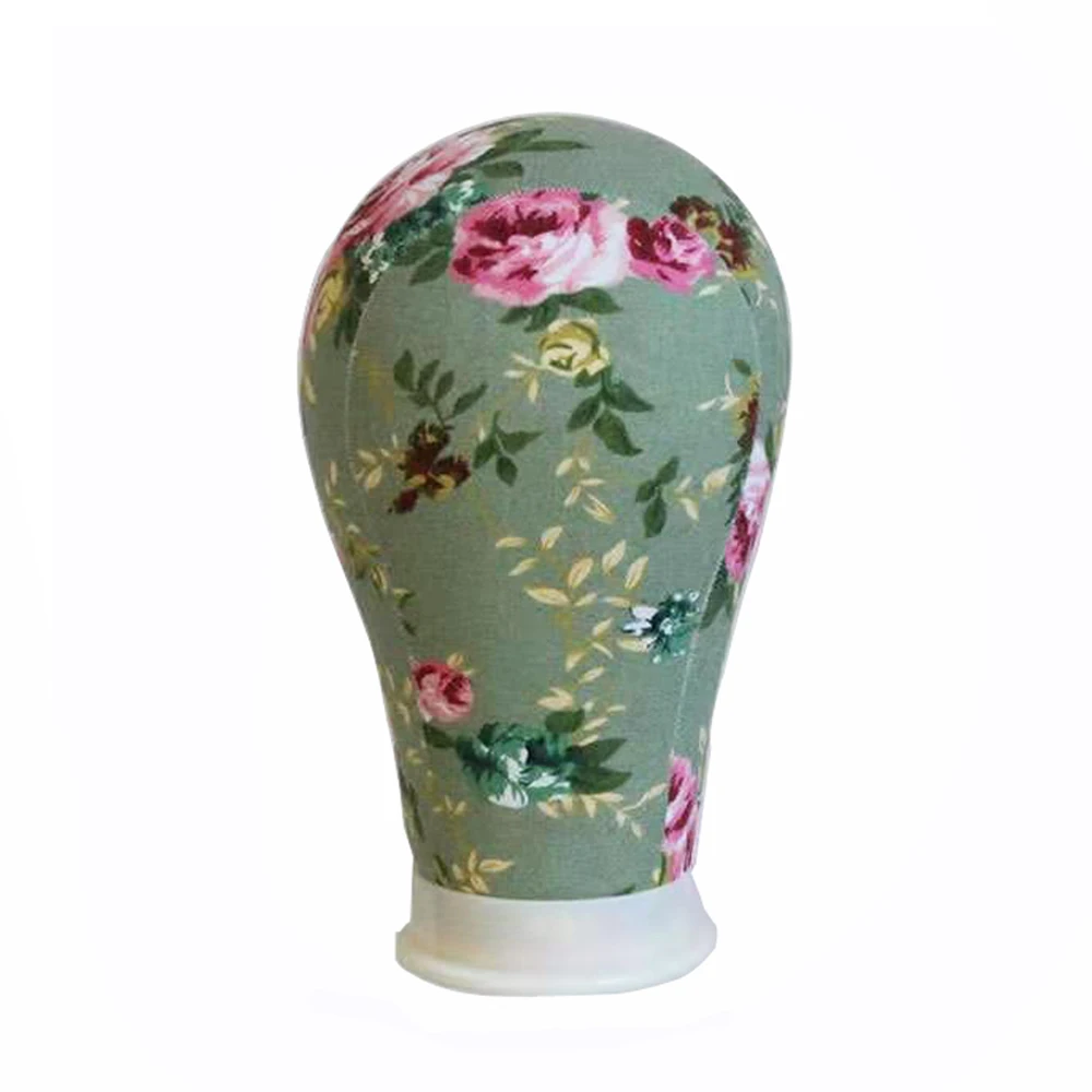 

Canvas Block Head Styling Mannequin Wigs Display Making Hats Holder In Wig Stand With 100pcs Tpins 1Pcs Clamp 22"/23"