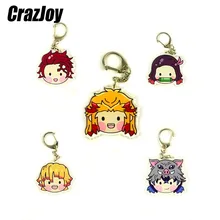 Porte clé avec personnage de dessin animé, tueur de démons, accessoires pour sac à dos, supports en acrylique, cadeau d'anniversaire pour enfants, cool