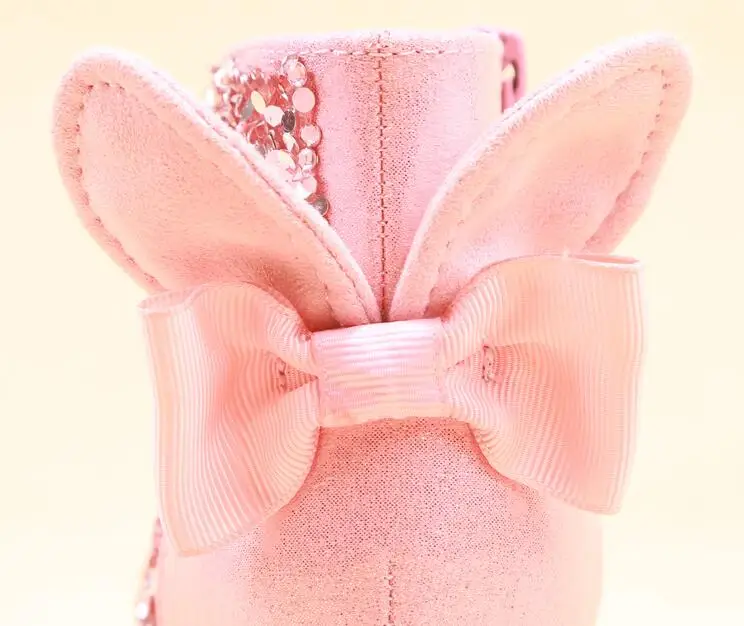 Ботинки для девочек; сезон осень-зима; детская обувь принцессы; Модные женские вечерние модельные туфли на высоком каблуке со стразами; ботинки из тонкого хлопка
