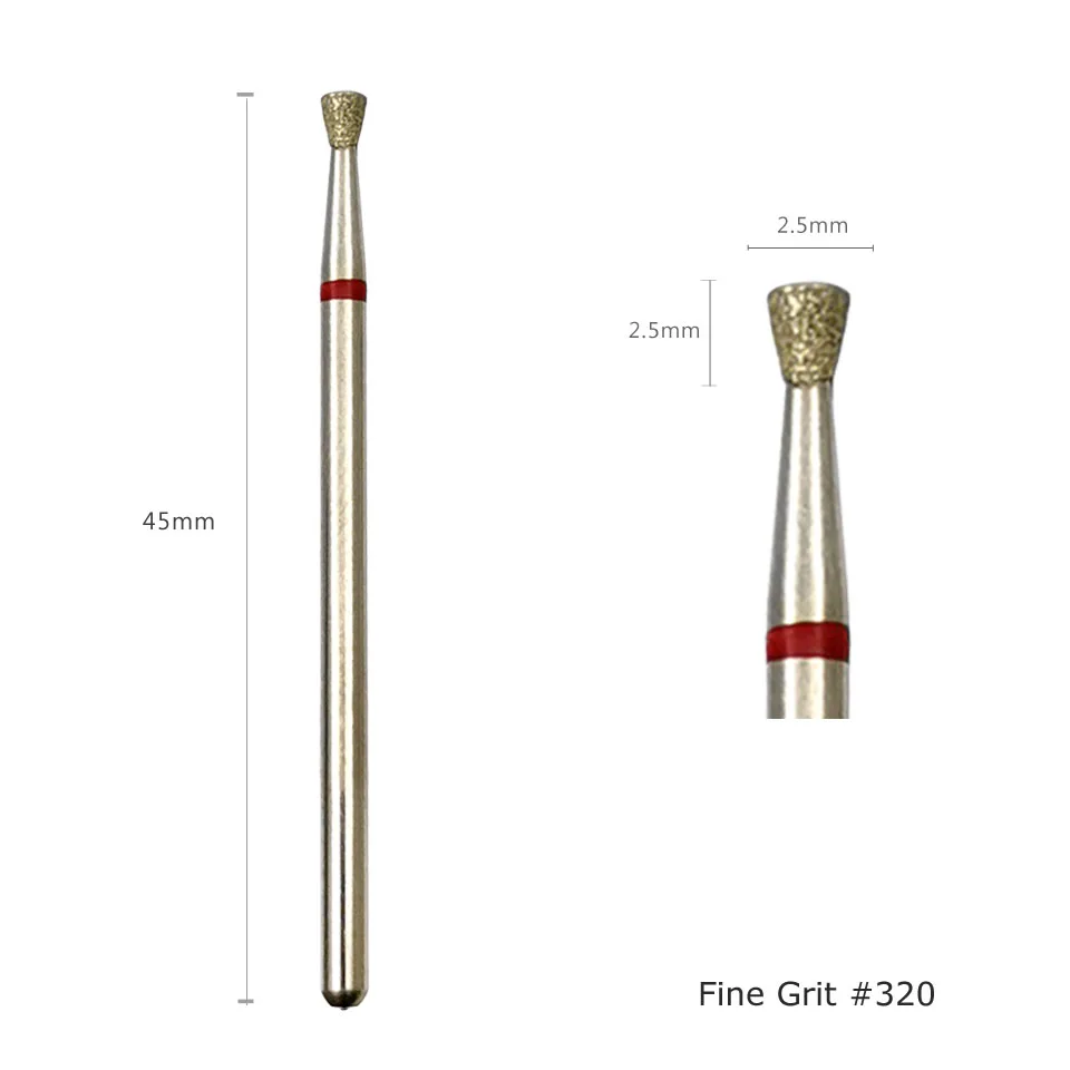 Inverted Cone Nail Drill Bits Fine Diamond Cuticle Clean Burr Russian Mills Electric Manicure Drills Nails Accessories nail art tools nail drill bit nail drill bits nail drill nail drill set nail drill kit