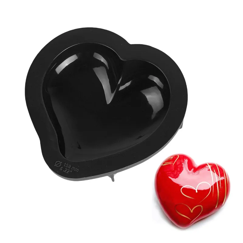 

Силиконовая форма для торта в форме сердца, неприлипающая искусственная сковорода, инструменты для украшения десертов, новые черные силиконовые формы для выпечки