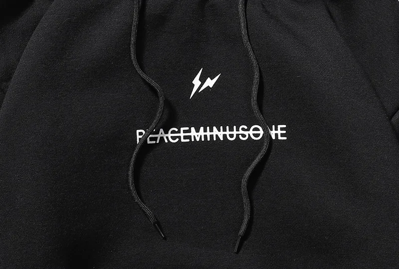 Темный значок негабаритных Peaceminusone фрагмент пуловер с капюшоном Для женщин Повседневное Мода Высокое качество толстовка с капюшоном в стиле хип-хоп, толстовки