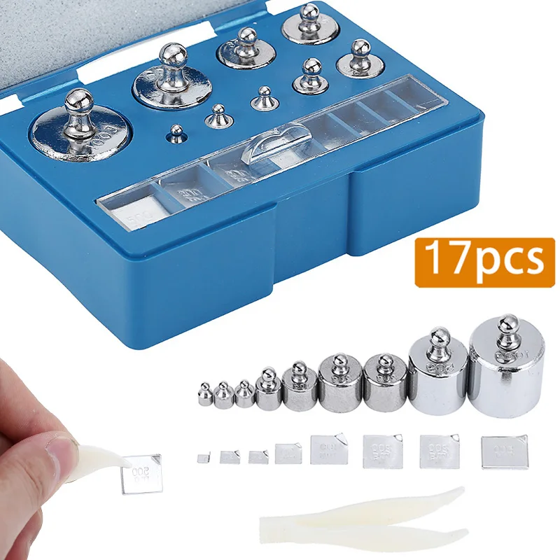 17pcs/box 10mg100g Grams Precision Calibration Weight Set Digital