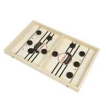 Table Football Fast Sling Puck Game Table Hockey for Kids Family Play and Parent-child Interactive Board Games THANKSLEE