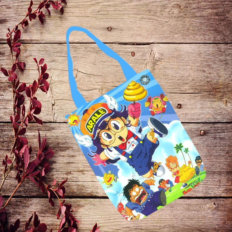 1 шт. Симпатичные Arale модные аниме холщовые сумки на плечо Повседневная хозяйственная сумка мультфильм Сумка дорожная унисекс Новинка - Цвет: see chart10