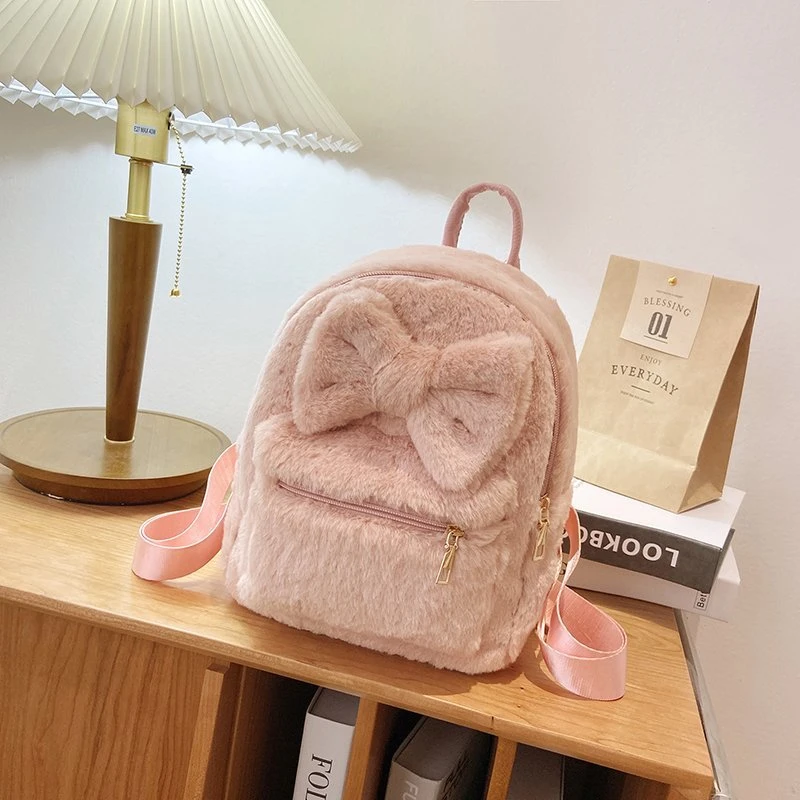 Cute fluffy backpacks Clearance