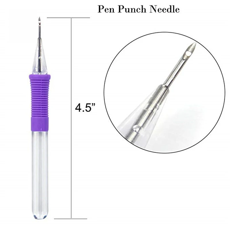 Looen Magic Embroidery Pen Punch Needle with Threader DIY Craft Tool for Embroidery Handmade DIY Sewing Tools For Beginner  (3)