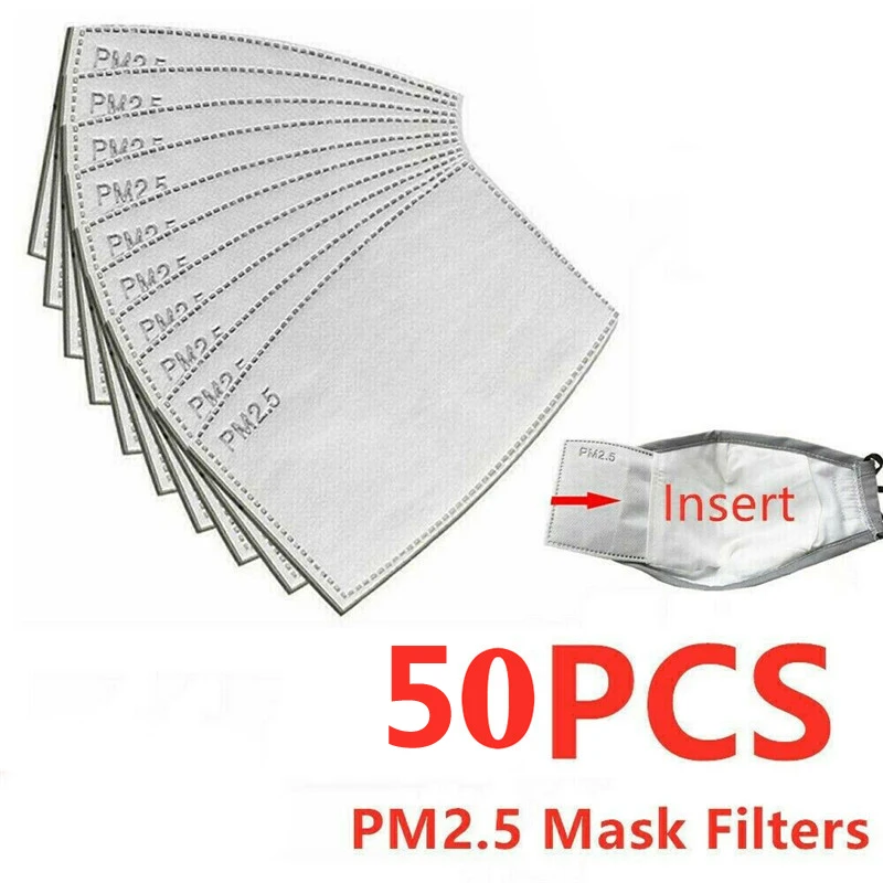 

50pcs/Lot M2.5 Filter Haze Mouth Mask Filter Paper Activated Carbon Filter Paper Health Care Replaceable For Adults Mouth Mask