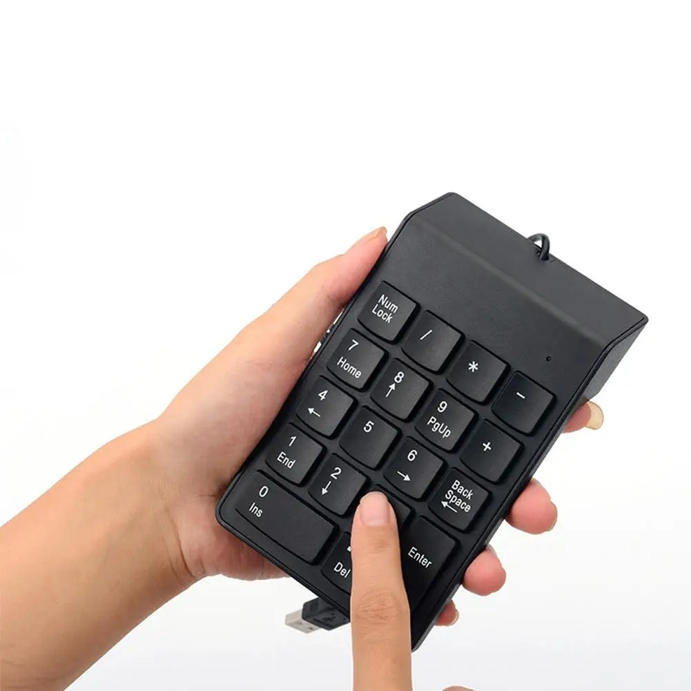 

18 Keys Mini USB Wired Numeric Keypad Anti-Slip Splash Proof Keyboard Numpad for PC Laptop Computer