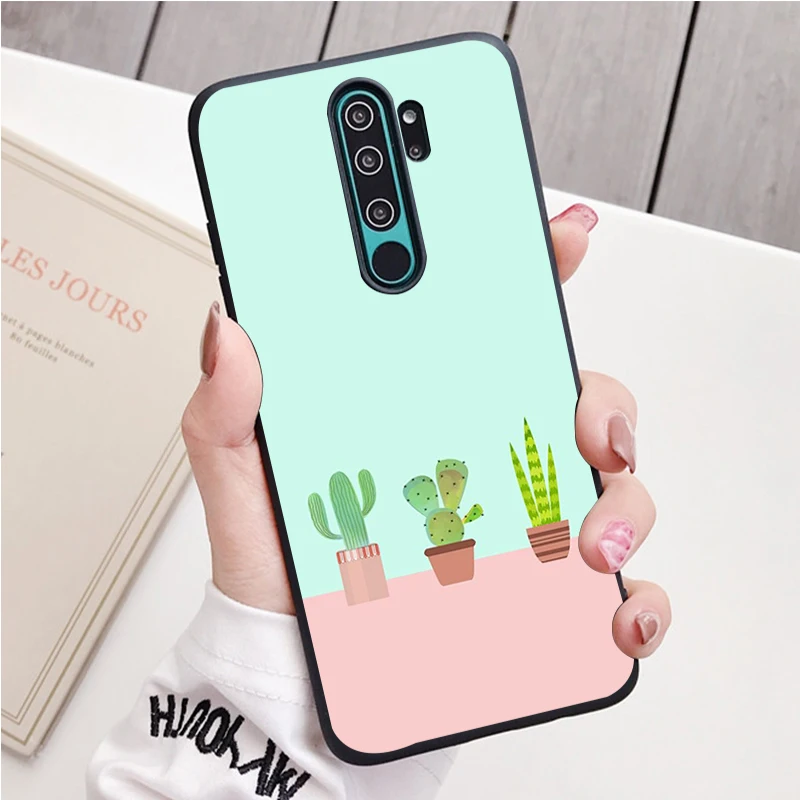 Dễ Thương Vật Có Hoa Xương Rồng Silicone Ốp Lưng Điện Thoại Redmi Note 9 8 7 Pro S 8T 7A Bao xiaomi leather case glass