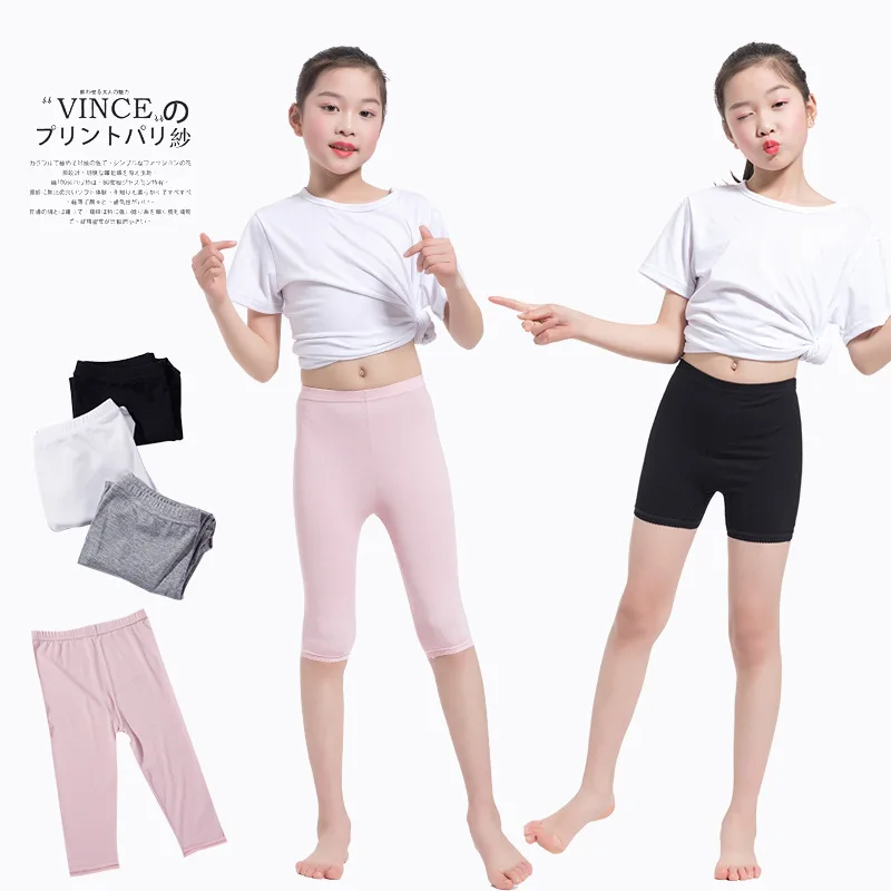

2019 Spring And Summer New Style Cotton Vertical Striped Lace-up Children Shorts Safety Shorts Breathable Anti-Exposure GIRL'S L