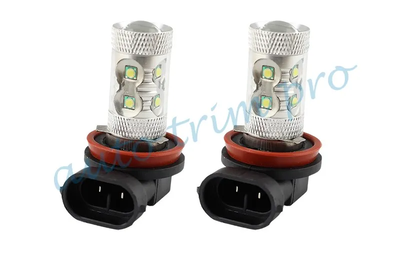  2Pcs H11 H8 LED 50W Foglight Bulbs Car Running Lights Auto Driving Lamp 12V Projector Trim White Co - 4000226146349