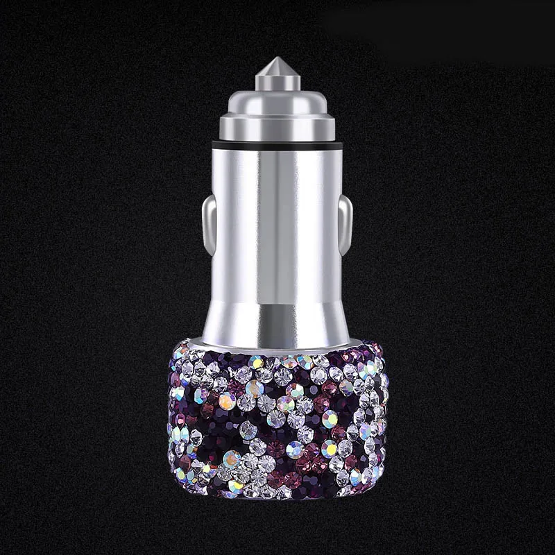 USB-Car-Charger-For-Mobile-Phone-Tablet-GPS-Fast-Charger-Crystal-Diamond-Dual-USB-Car-Phone-Charger-Data-Line-Wire-12