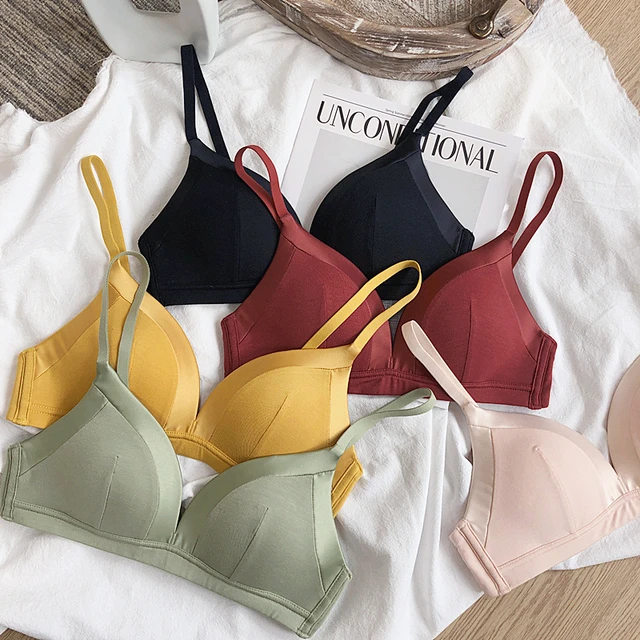 Sexy Cotton Bra Women's Underwear Seamless Wireless Bralette Soft Comfort  Thin Sleep Tops Backless Bras Female Bralet Lingerie - Bras - AliExpress