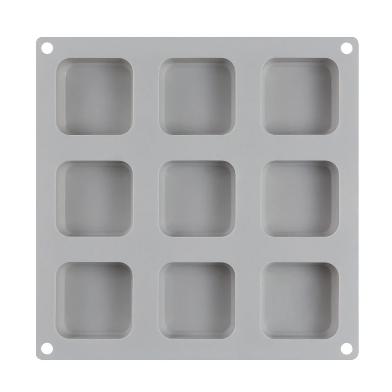 

9 Grid DIY Silicone Soap Mold Handmade Soap Making Square Moulds Tools BJStore