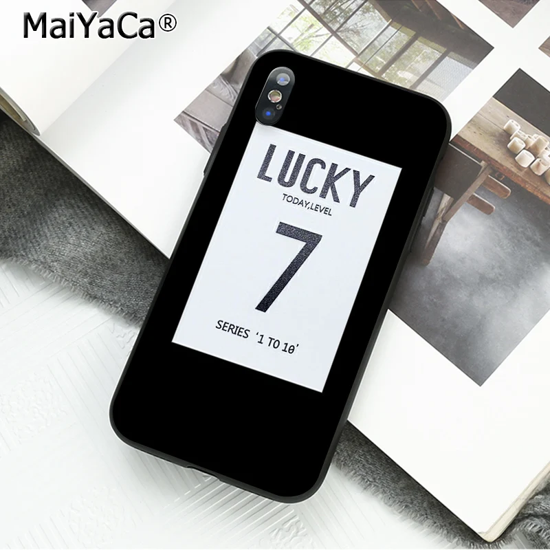 A3 MaiYaCa счастливое число и буква чехол для телефона iphone 11 Pro 11Pro MAX 8 7 6S Plus X XS MAX 5 5S SE XR - Цвет: A3