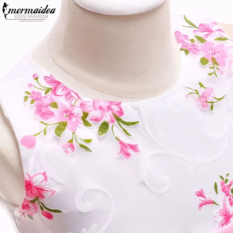Vestido/летнее платье для девочек платье для дня рождения для девочек от 2 до 10 лет вечерние платья принцессы с цветочным рисунком Одежда для девочек подарок для малышей