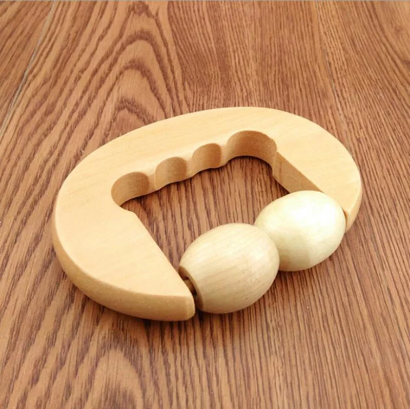HANRIVER The new wooden massager two ball roller mixed batch of portable massage body