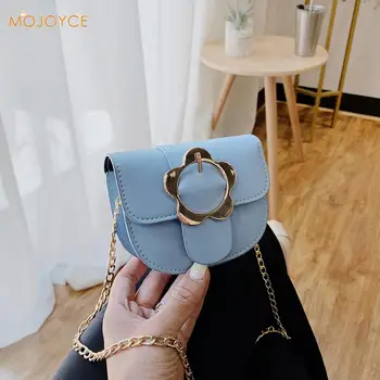 

Creative Design Fashion Women PU Leather Shoulder Bags Classic Texture Chic Casual Flower Buckle Crossbody Handbag