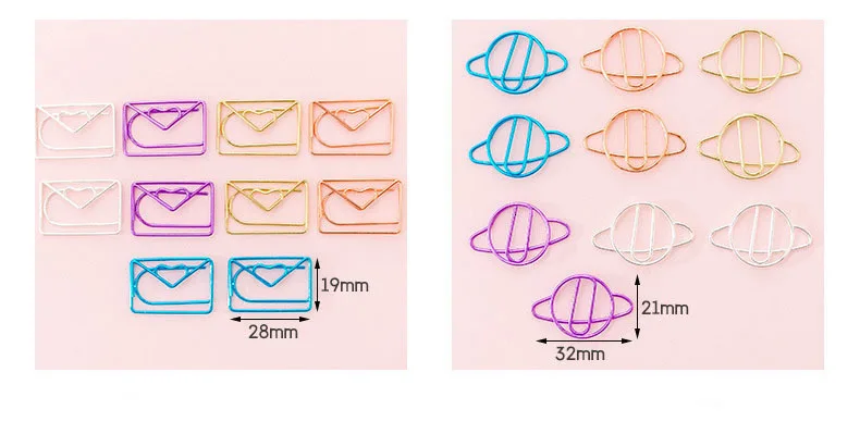 10 piezas de dibujos animados de lytww color caramelo creativo Metal oficina escuela suministros lindo papel Clips regalo