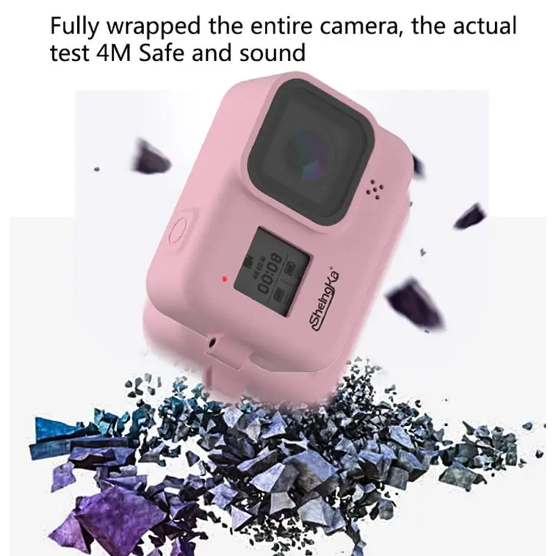 Подходит для GoPro Hero 8 силиконовый чехол практичный анти-осенний защитный чехол портативный корпус силиконовый чехол Аксессуары