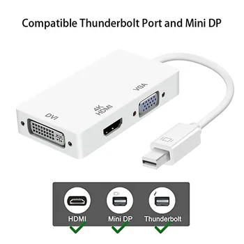 

3 in 1 Mini DP DisplayPort to HDMI VGA DVI Adapter Mini DP Cable Converter for Mac Book Pro Air Monitor Mini DisplayPort