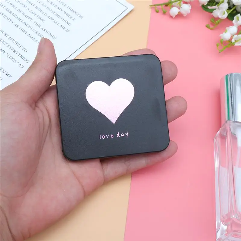 Зеркало для макияжа с двойным слоем компактные маленькие зеркала портативное