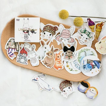 

45pcs/box Cute Hello Rabbit Scrapbooking Stickers Diary Album Mobile Phone Decoration Adhesive Sticker Label