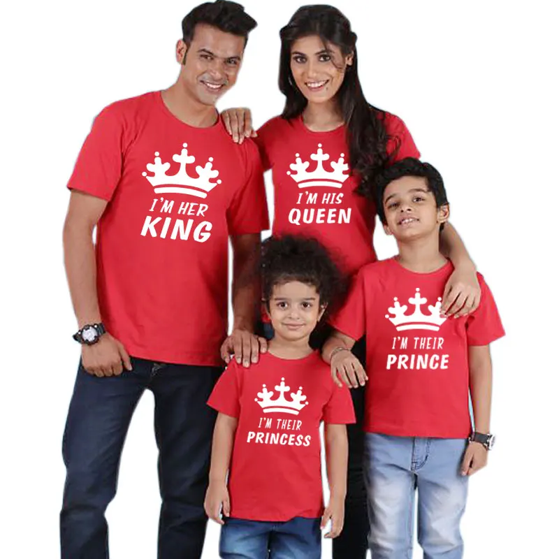 Одежда для всей семьи папа «mommy and me» футболка в семейном стиле для папы, сына мать и дочка, одежда для мам и маленьких девочек платья "Корона" - Цвет: Color 7