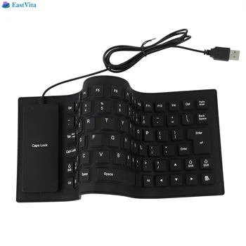 

Foldable Portable Roll-Up USB 2.0 Keyboard Keypad Reliable Flexible Keyboard Silicone Keyboard For PC Laptop Hot R30