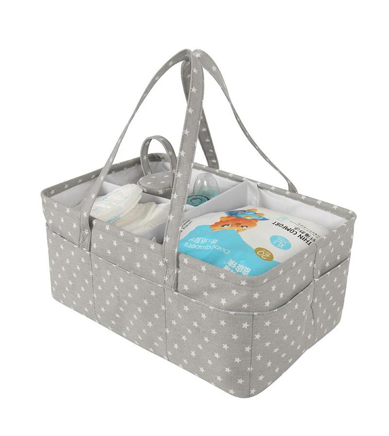 Baby Diaper Wipes Bag Caddy Nursery Storage Bin Infant Nappy Organizer Basket UK 