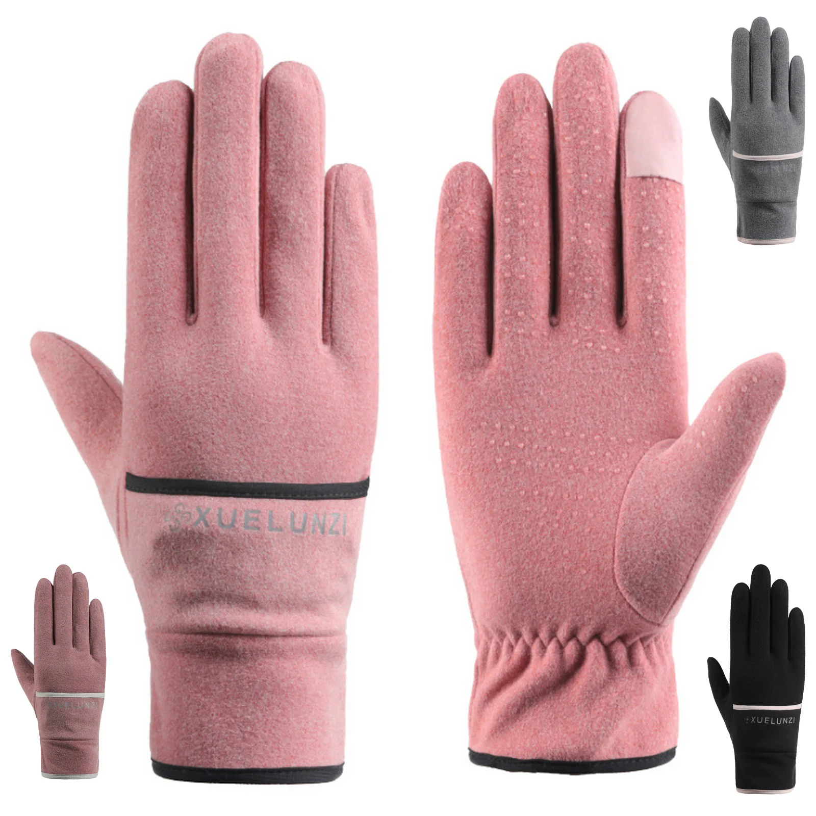 

WorthWhile Winter Cycling Gloves Bicycle Warm Touchscreen Full Finger Gloves Waterproof Outdoor Bike Skiing Motorcycle Riding