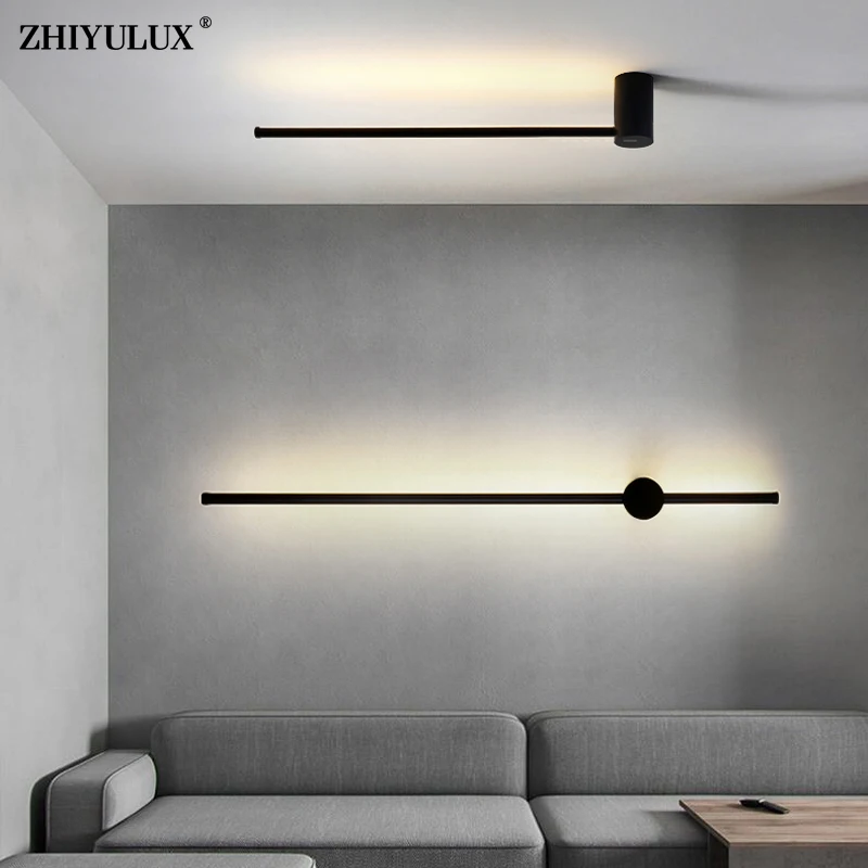Tanie LED kinkiet długie proste światła wystrój domu sypialnia salon powierzchnia