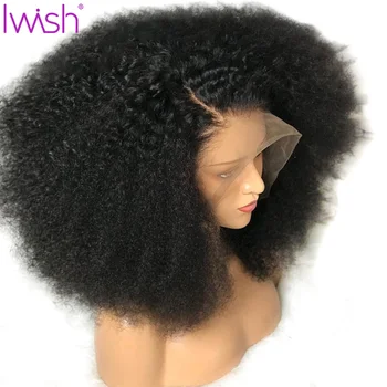 

Afro Kinky Curly Wig 13x4 Lace Front Human Hair Wigs Pre Plucked With Baby Hair 4x4 Lace Wig 150% Mongolian Remy Bob Lace Wig