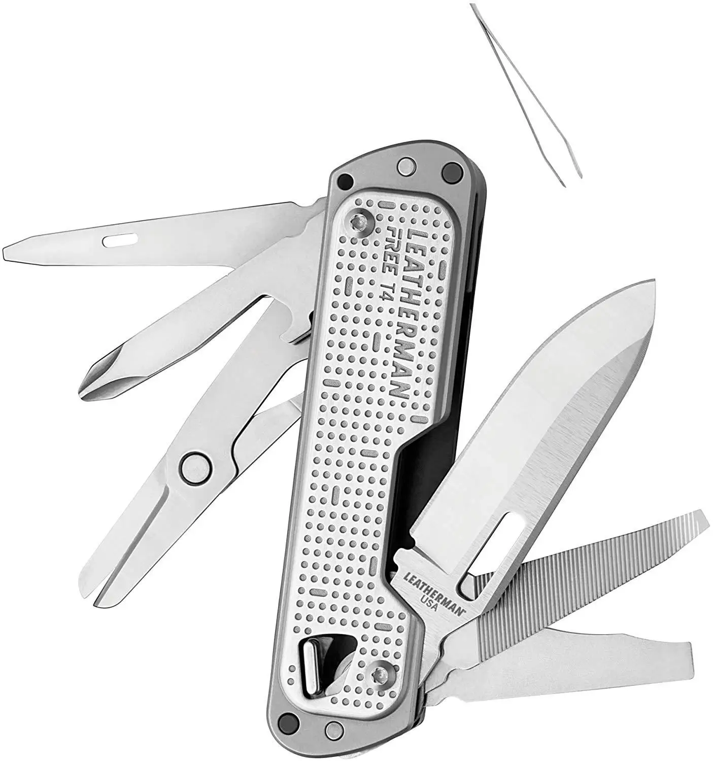 

LEATHERMAN - FREE T2/T4 Multitool and EDC Pocket Knife with Magnetic Locking and One Hand Accessible Tools