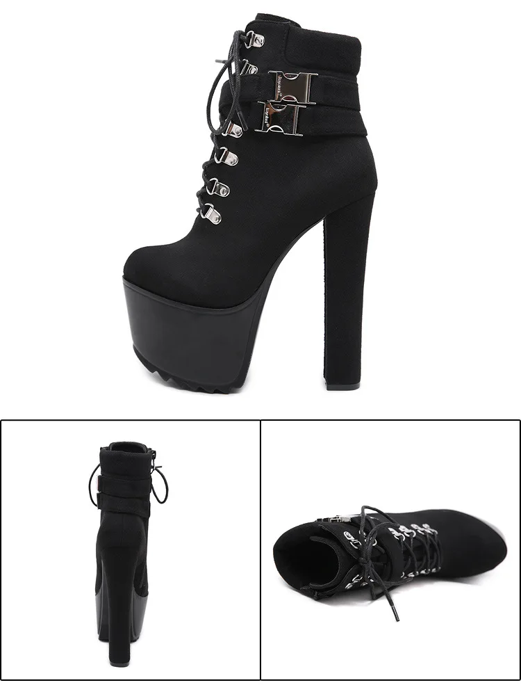 LTARTA/ г. Новые ботинки на высоком каблуке с металлическим узором в стиле рок-н-ролл для девочек, водонепроницаемая обувь на террасе CWF-My8809-3