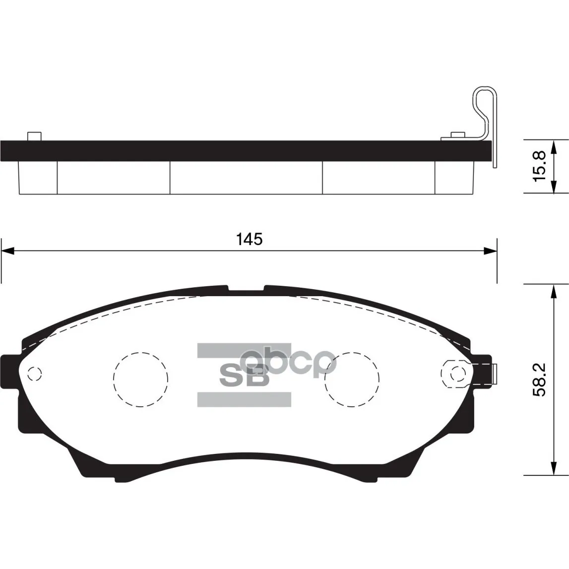 Колодки Тормозные Ford Ranger 99-/Mazda B-Serie 99- /Bt-50 06- Передние Sangsin Brake Sp1479 Sangsin brake арт. SP1479