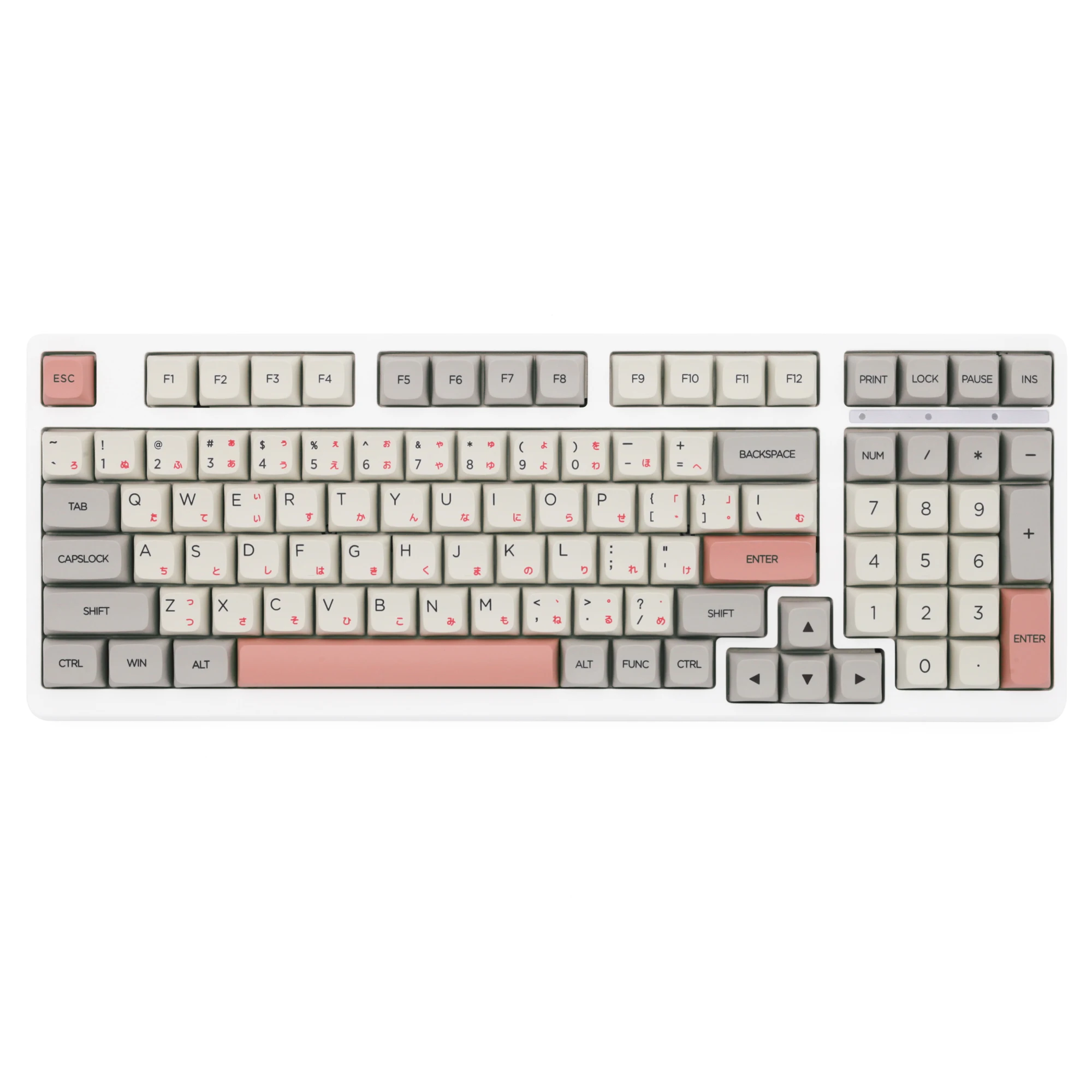 Xda-dye Sub Keycap Grupo Pbt Grosso para Teclado Gh60 Poker 87 Tkl 104 Ansi Xd64 Bm60 Xd68 Bm65 Bm68 ru Japonês v2 9009